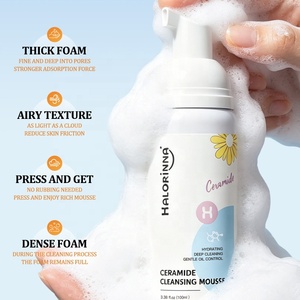 <span class=keywords><strong>Espuma</strong></span> <span class=keywords><strong>Limpiadora</strong></span> <span class=keywords><strong>con</strong></span> Ceramidas HALORINNA 100ml <span class=keywords><strong>con</strong></span> Ácido Hialurónico, <span class=keywords><strong>Espuma</strong></span> Hidratante para una Limpieza <span class=keywords><strong>Facial</strong></span> Profunda y Suave de los Poros - Product Image 4