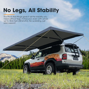 Auvent debout libre à 180 degrés pour <span class=keywords><strong>camping</strong></span> en plein air auvent latéral de voiture étanche avec bande lumineuse LED - Product Image 3