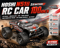 US Stock HOSHI N518 Raptor II 1/8 Scale 100km/h Brushless Monster Truck 4WD 120A pour ESC Chargeur Tout-Terrain 2-3 Jours