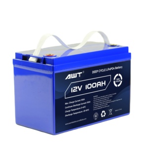 AWT 7000深度循环寿命Po4最佳质量12v 100ah可充电太阳能锂离子36v电池组锂电池12v - Product Image 1
