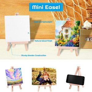 Mini tele 4x4 pollici Art tele <span class=keywords><strong>pittura</strong></span> 18 pezzi set per bambini, <span class=keywords><strong>pittura</strong></span> su tela con Mini cavalletto - Product Image 4