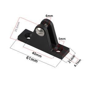 Black Nylon Mount <b>Bracket</b> 61mm x 40mm x 35.5mm For Marine Boat Yacht Awning Hardware - Product Image 1