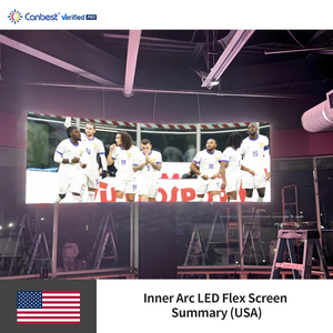 Canbest Fl P2 2Mm 3840X1280Mm 12.6X4.2Ft Interior Arco interior Led Pantalla de visualización de pared de video flexible en EE. UU. - Product Image 6