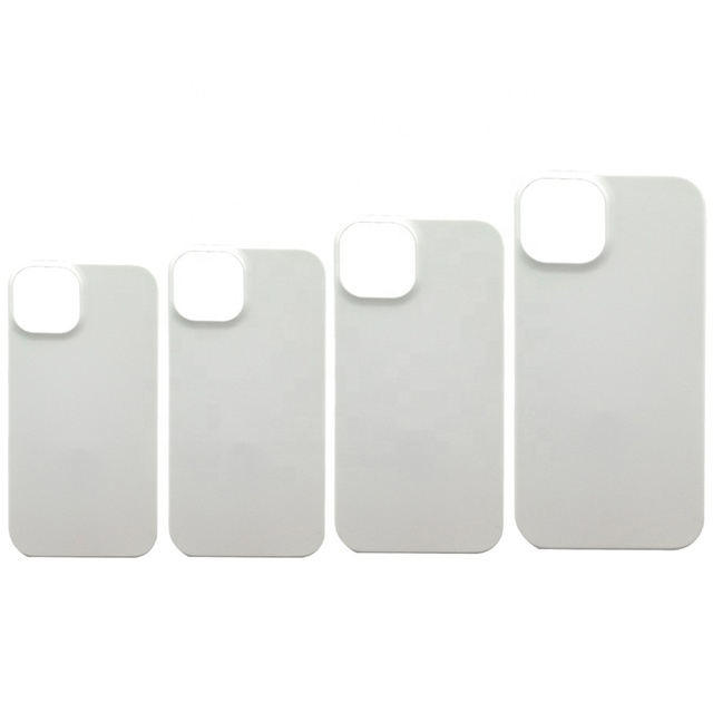 TOPJLH White Blanks Sublimation PC Phone case 3D Full Print for iPhone PC Phone case