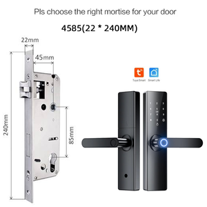 2026 A22 Tuya WiFi TTLock Bluetooth Smart Door Lock Biometric Fingerprint Keyless Digital Lock for Wooden Door OEM Digital Lock - Product Image 5