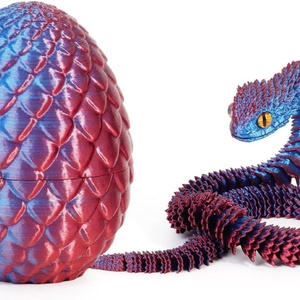 Best-Selling Jinccai Custom 3D Printed Plastic Easter Viper Egg Toy Novelty Gift Children Stress Reliever Decorative Boys Girls - Product Image 3