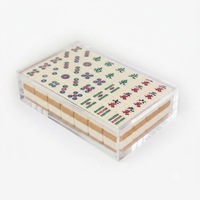 Boîte de rangement pour Mahjong sur mesure en gros, boîte de présentation transparente en acrylique Lucite pour collection de jeux et décoration intérieure