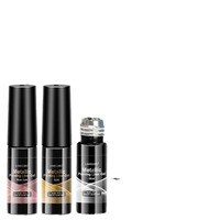 Kit de Gels Métalliques pour Nail Art, Gel de Dessin de Lignes pour French Manucure, Gel Effet Miroir UV/LED Soak-Off, Modèle GP016