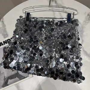 Minigonna con <span class=keywords><strong>paillettes</strong></span> lucide per bambine, <span class=keywords><strong>gonna</strong></span> estiva a vita elastica per feste e uso quotidiano - Product Image 6