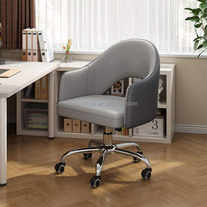 Silla de Oficina Ejecutiva Moderna de Alta Calidad, Ergonómica, Contemporánea, de Cuero y Espuma, para Uso en Escuelas y Hoteles, con Base de Aluminio y Altura Ajustable - Product Image 6