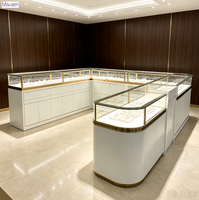 Meubles de présentation de bijoux américains personnalisés en usine avec éclairage LED et design écologique pour la vente au détail