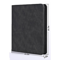 Grand classeur à fermeture éclair en cuir PU à 9 fentes pour cartes – Album de collection et de rangement durable pour cartes de joueurs, impression couleur intégrale