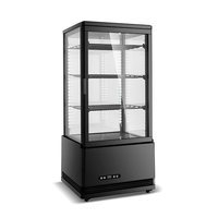 Top qualité commerciale couvercle en verre chocolat gâteau affichage vitrine réfrigérateur