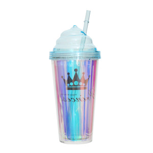Vaso de Plástico Promocional para Helado, Vaso de Agua Transparente de Plástico de 16 oz, Vaso de Agua de Doble Pared - Product Image 2