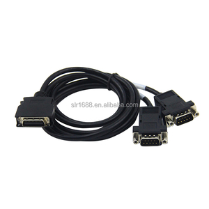 Perakitan hitam 1.0 Meter SCSI dan DB9 steker 1 ke 2 tipe Audio & Video SCSI ke DB9 kabel untuk pengontrol SCSI dan komputer - Product Image 3