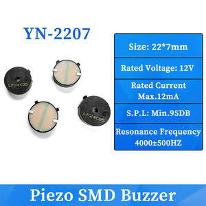 Buzzer piézoélectrique SMD PCB 22x7mm 95dB 12V 4KHZ à montage en surface, sonnerie passive pour système d'alarme électronique, conforme aux normes ROSH CE - Product Image 3