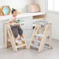 Chaise haute pour bébé, moderne, pliable, convertible, en plastique, chaise de repas pour enfants avec des dispositifs de sécurité pour le comptoir de cuisine et la table à manger