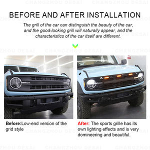 Accesorios Exteriores para Automóviles 2021 <span class=keywords><strong>2022</strong></span> 2023, Kit de Carrocería de Repuesto, Parrilla Delantera Negra/<span class=keywords><strong>Blanca</strong></span> Brillante para Ford <span class=keywords><strong>Bronco</strong></span> de 2/4 Puertas - Product Image 5