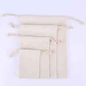 Wholesale Custom Logo <b>Drawstring</b> Cotton Dust Bags Small Canvas <b>Drawstring</b> <b>Pouch</b> for Jewelry Letter Pattern - Product Image 5