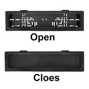 Support de <span class=keywords><strong>plaque</strong></span> d'<span class=keywords><strong>immatriculation</strong></span> discret, standard UE, avec rideau électrique et kit double télécommande pour personnalisation automobile privée - Product Image 2