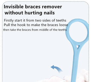 थोक पर्यावरण के अनुकूल बीपा मुक्त प्लास्टिक हुक दांत ब्रश हटाने उपकरण अदृश्य ऑर्थोडोन्टिक बीपा - Product Image 3