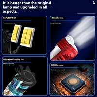 H4 Lentille Bifocale Mini En Ligne Moto Laser Ampoule Haut Bas Faisceaux 6500K Fisheye Avant Universel Phare De Voiture 6000K Couleur