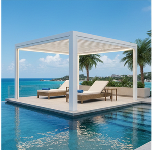 Pérgola <span class=keywords><strong>de</strong></span> Jardín <span class=keywords><strong>de</strong></span> Aleación <span class=keywords><strong>de</strong></span> <span class=keywords><strong>Aluminio</strong></span> con Toldo Impermeable y Acabado con Pintura Horneada <span class=keywords><strong>para</strong></span> Plantas Trepadoras, Pabellón <span class=keywords><strong>de</strong></span> Ocio <span class=keywords><strong>para</strong></span> Jardín - Product Image 6