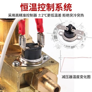 Regulador de presión de cobre de 1.6 bar de una sola etapa para dióxido de carbono con manómetro de precisión y válvula de seguridad - Product Image 4