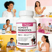 Capsules de probiotiques pour femmes en marque privée OEM, compléments alimentaires, 100 milliards d'UFC, bienfaits antioxydants et immunité améliorée