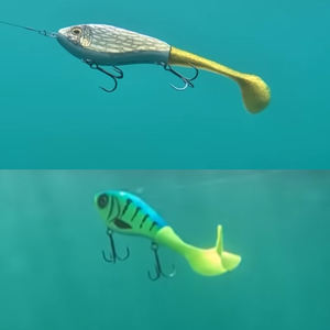 Appât souple en plastique pour la pêche au brochet, appât de type queue de poisson, commande en gros Selco - Product Image 2