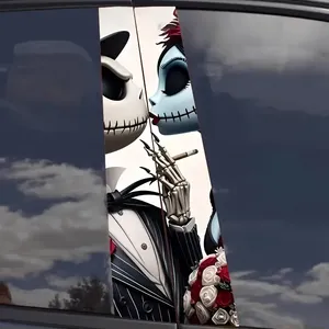 Autocollants créatifs en PVC auto-adhésifs pour la décoration extérieure de voiture, autocollants pour montants B de voiture, Jack Skellington, <span class=keywords><strong>Sally</strong></span>, pour voitures - Product Image 3