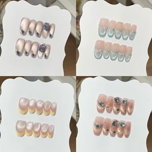 Factory's Daily Versatile 3D Handmade Short Nail Series 2,0 <span class=keywords><strong>Uñas</strong></span> artificiales usables para uso diario en los dedos - Product Image 3