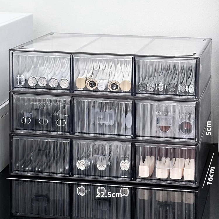 [Recommended] Translucent Grey Triple Drawer**3