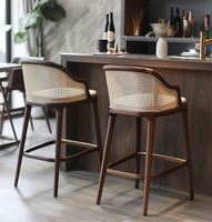 Chaise de bar réglable en rotin, style nordique moderne et minimaliste, écologique, garantie 5 ans, pour hôtel, salle à manger, salon