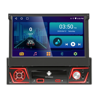 Qualité Exceptionnelle Android 14 Carplay Écran Tactile Auto 7 Pouces IPS Rétractable Navigation GPS Universelle MP5 1 Din Voiture