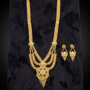 Wholesale 14K 18K 24K Gold Plated Forming Long Necklaces, Traditional & Wedding Design Jewelry Set, Fashion Brass Gold Necklaces - Product Image 1