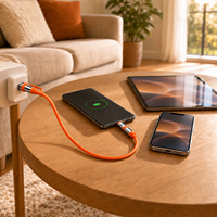 Kabel Pengisian Daya Multi 4 in 1 Tipe C USB 60W Kabel Data Silikon Pengisian Cepat untuk Ponsel Laptop