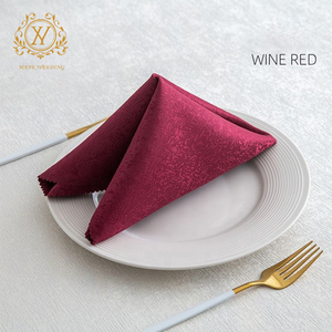 ผ้าเช็ดปากผ้าแจ็คการ์ดลวดลายทำจากโพลีเอสเตอร์สำหรับงานเลี้ยงอาหารค่ำงานแต่งงานงานตามสั่ง - Product Image 6