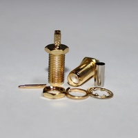 Connecteur RP-SMA-C-KY1.5 RF 13 dents en cuivre plaqué or Connecteur femelle RP SMA pour câble RG316 et RG174