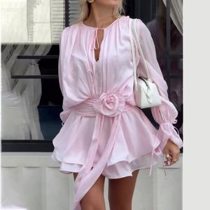 ชุดเดรสแขนยาวคุณภาพสูงแบบกำหนดเองสำหรับผู้หญิง ชุดเดรสสั้นเซ็กซี่สำหรับออกงานกลางคืน - Product Image 1