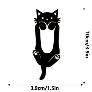 <span class=keywords><strong>Segnalibro</strong></span> in Stile Cartone Animato a Tema Gatto in Acrilico Riutilizzabile, Supporto per Libri, Scheda per Annotazioni, per Attività Promozionali - Product Image 2