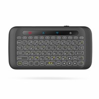 Miniteclado retroiluminado H20 con Touchpad, Pantalla Completa trasera, 2,4G, inalámbrico, compatible con aprendizaje IR
