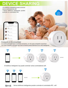 Enchufe Inteligente WiFi US 10A/16A, Control por Aplicación <span class=keywords><strong>y</strong></span> Voz con <span class=keywords><strong>Alexa</strong></span> <span class=keywords><strong>y</strong></span> <span class=keywords><strong>Google</strong></span> <span class=keywords><strong>Assistant</strong></span>, Función de Temporizador <span class=keywords><strong>y</strong></span> Medidor de Energía - Product Image 2