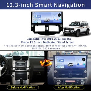 Autoradio Android 4G+64G 12,3 pouces pour Toyota Prado 2010-2013 avec CARPLAY HICAR Écran tactile Radio de voiture GPS 5G 360 Panorama - Product Image 2