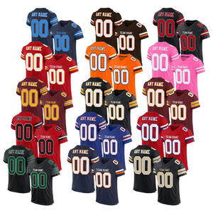 Maillot de football américain brodé pour joueur, lettres et numéros vintage, vêtements d'équipe, vente en gros - Product Image 1