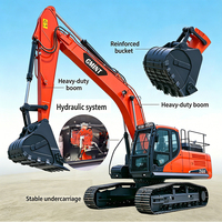 Excavator Hidrolik Crawler Doosan DX225lc-9c Asli, Mesin Konstruksi Excavator Besar dalam Kondisi Baik