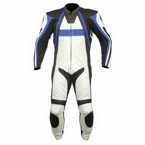 ชุดแข่งรถมอเตอร์ไซค์หนังแบบ Color Block สำหรับทุกเพศ แขนยาว กันลม - Product Image 5