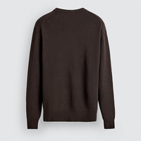 Pull en coton 100 % pour homme, personnalisé avec logo du fabricant, doux et chaud, à manches longues, col rond côtelé, tricot uni, collection printemps