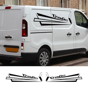 Autocollants Latéraux de Porte pour Renault <span class=keywords><strong>Trafic</strong></span> <span class=keywords><strong>2</strong></span> 3 MK3 MK2 MK1, Décoration de Camping-Car Montagne, Films Vinyles Graphiques, Accessoires de Tuning Auto - Product Image 2