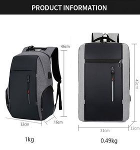 Sac à dos pour ordinateur portable grand et durable, idéal pour le sport, les voyages, l'école, les étudiants, avec port de charge USB intelligent, imperméable, Mochilas - Product Image 2